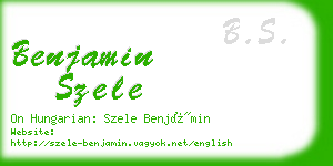 benjamin szele business card